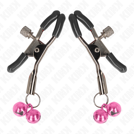 KINK - DOUBLE BELL NIPPLE CLAMP PINK 6 CM