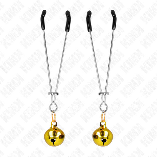 KINK - THIN BELL NIPPLE CLAMPS GOLD 7 CM