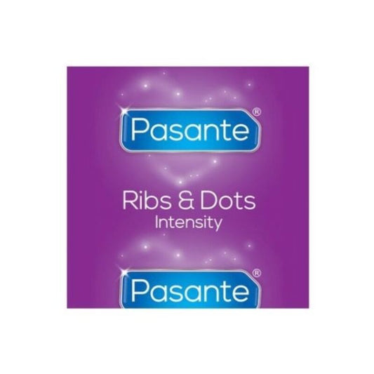 PASANTE - RIBS & DOTS INTENSITY CONDOMS 144 UNITS