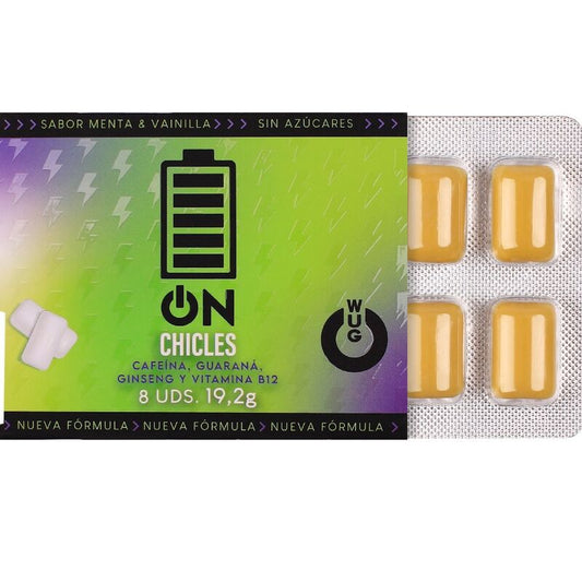 WUG On β Instant energy in chewing gum format BLISTER 8 UNITS