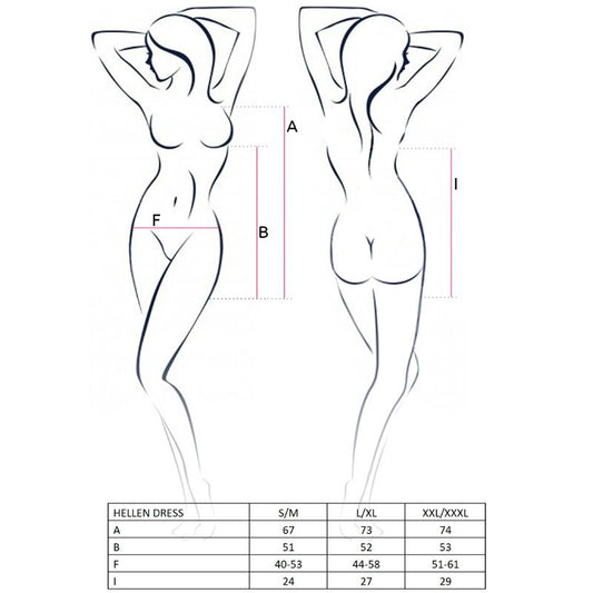 PASSION - WOMAN HELLEN DRESS AND THONG SIZE L/XL