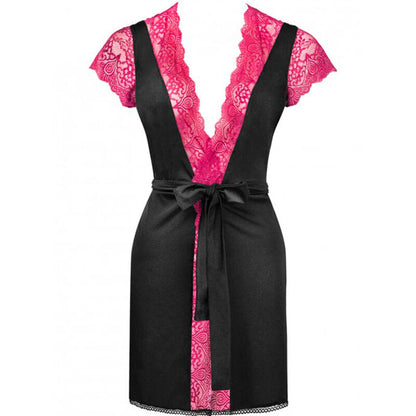 LIVCO CORSETTI FASHION - KUMIKO LC 90428 DRESSING GOWN + PANTY BLACK L/XL