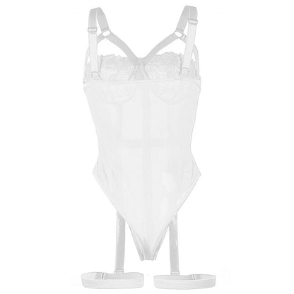 SUBBLIME - TEDDY WITH GARTER STRAP DETAIL CHEST WHITE L/XL