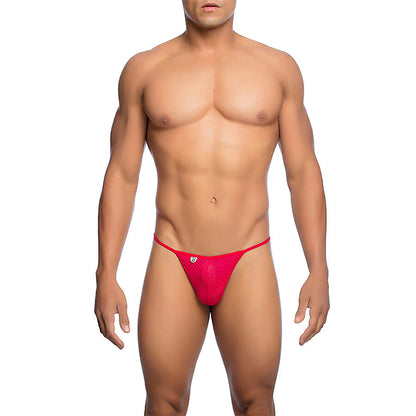 MOB - RED MICROFIBER V-STRING SIZE S/M
