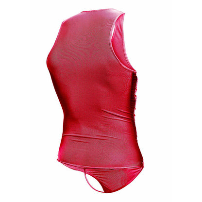 MOB - RED TRANSPARENT BODYSHEER SIZE S/M