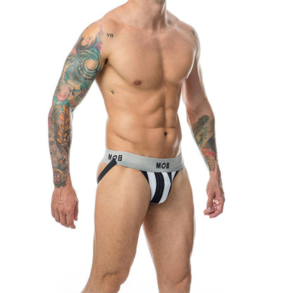 MOB - CLASSIC STRIPE WHITE JOCK SIZE L