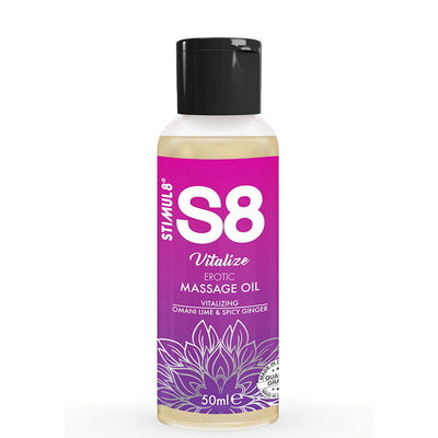 STIMUL8 - S8 VITALIZE EROTIC MASSAGE OIL LIME 50 ML