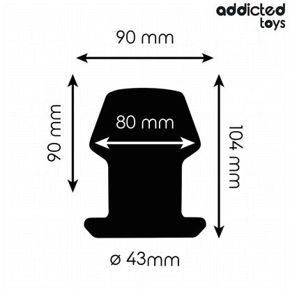 ADDICTED TOYS - EXTREME HOLLOW ANAL PLUG SILICONE SIZE L 10.4 CM