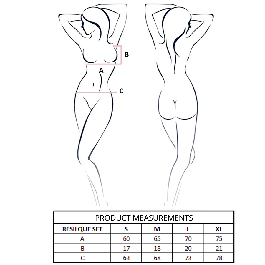 PASSION - RESILQUE BRA + THONG SET TOMATO RED L/XL