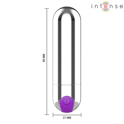 INTENSE - KAREN MINI RECHARGEABLE VIBRATING BULLET SILVER