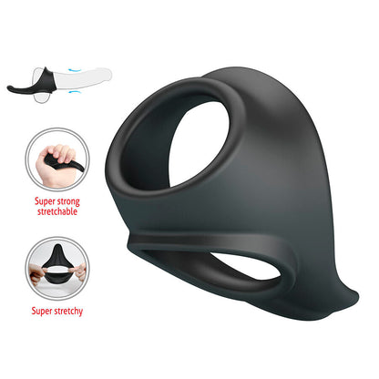 CRAZY BULL - ZADOK ERGONOMIC RING WITH PERINEAL STIMULATOR