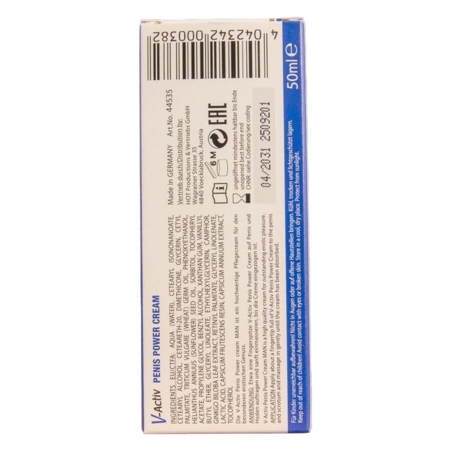 HOT - V-ACTIV PENIS POWER CREAM FOR MEN 50 ML
