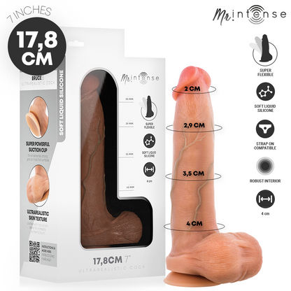MR INTENSE - BRUCE S ULTRA-REALISTIC COCK WITH TESTICLES 17.8 CM -Ø- 4 CM