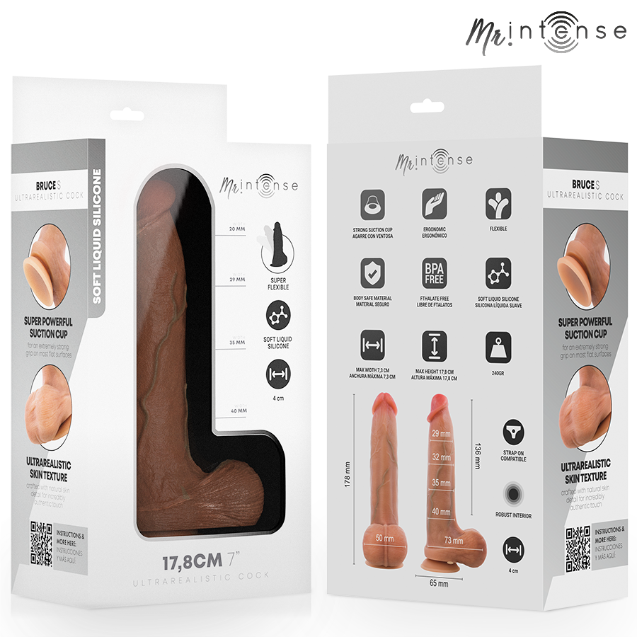 MR INTENSE - BRUCE S ULTRA-REALISTIC COCK WITH TESTICLES 17.8 CM -Ø- 4 CM