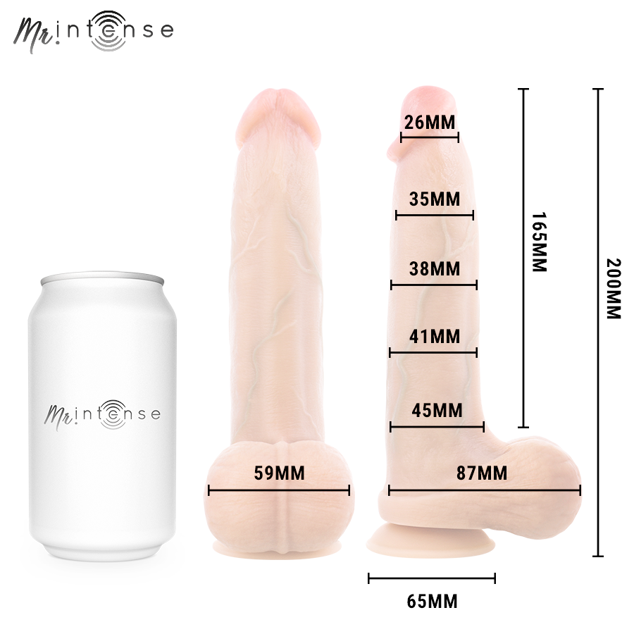 MR INTENSE - BRUCE M ULTRA-REALISTIC COCK WITH TESTICLES 20 CM -Ø- 4.5 CM
