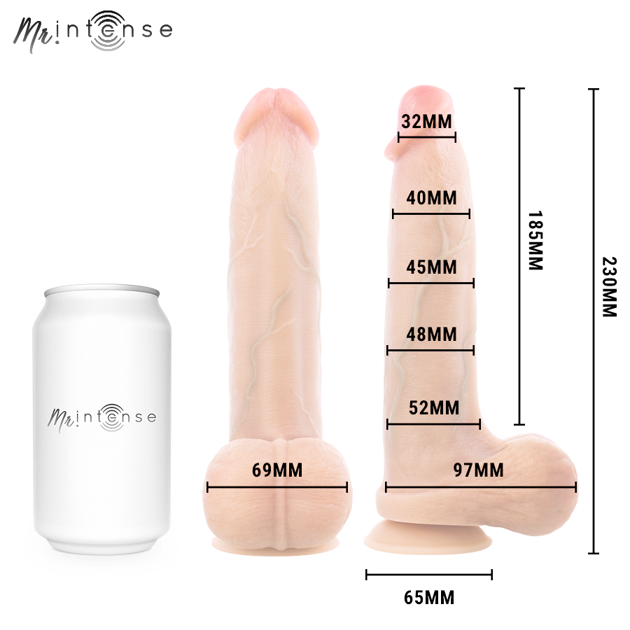 MR INTENSE - BRUCE L ULTRA-REALISTIC COCK WITH TESTICLES 23 CM -Ø- 5.2 CM