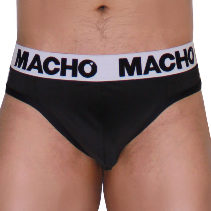MACHO - MTG002  BLACK/BLACK THONG L