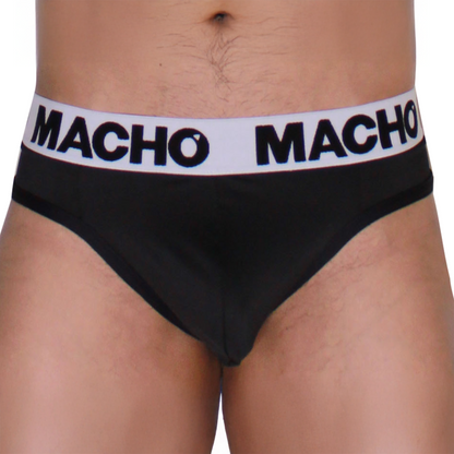 MACHO - MTG002  BLACK/BLACK THONG XL