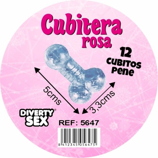 DIABLO PICANTE - 12 PENISES HARD SILICONE HANGING ICE BUCKET PINK