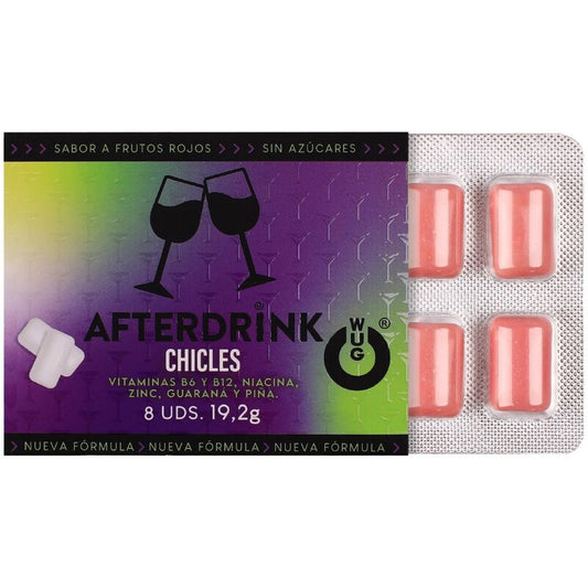 WUG After Drink – The functional chewing gum that helps you regain energy after a night out. BLISTER OF 8 UNITS