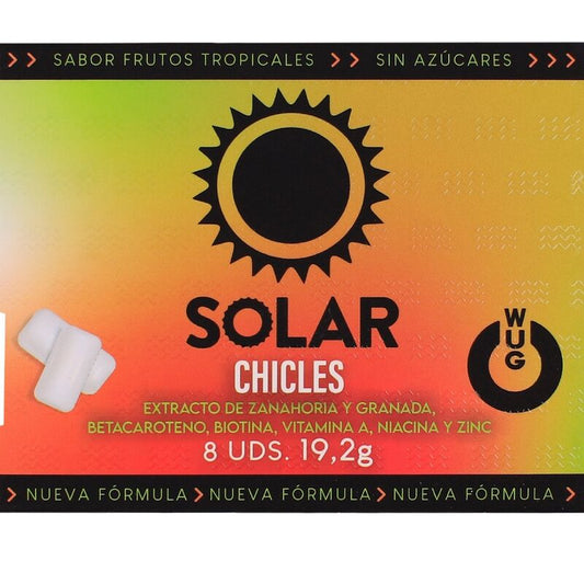 WUG Solar - The chewing gum that prepares your skin for the sun. BLISTER OF 8 UNITS
