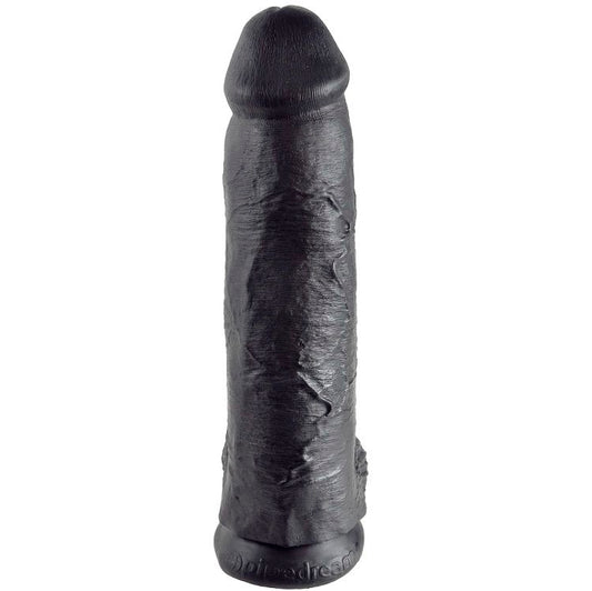KING COCK - DILDO BLACK WITH BALLS 30.48 CM