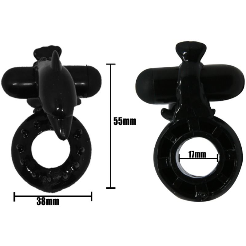 BAILE - SWEET RING RING WITH CLITORIS STIMULATOR DOLPHIN